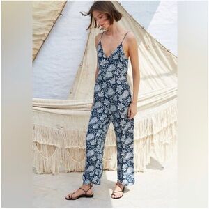 APIECE APART block print floral silk jumpsuit Size 4